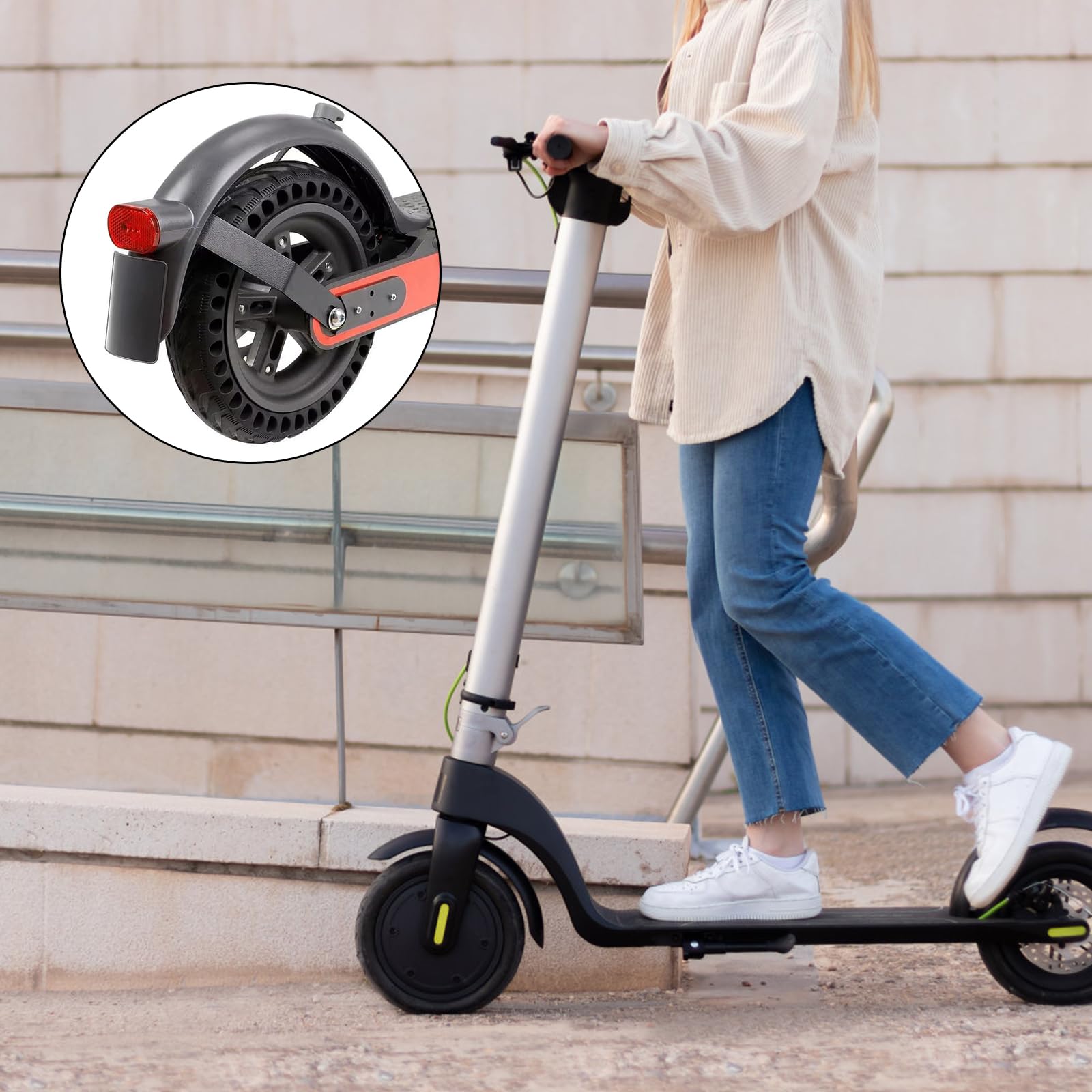 Portatarga per Monopattino Elettrico, Supporto per Targa Monopattino con Viti, Compatibile con M365 Pro 2
