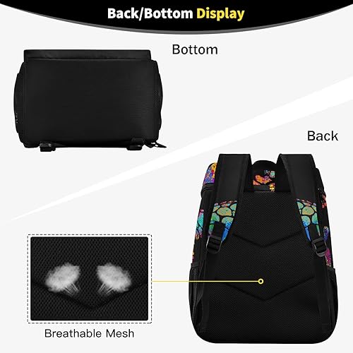 Miniatura 5 de Mochila bohemia con diseño de tortuga marina a prueba de fugas, aislada, impermeable, suave, para la playa, para hombres y mujeres, para el trabajo,