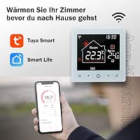 Beok TR9B-WIFI-WPB WiFi Okostermosztát Gázkazánhoz - Programozható, Fehér, Tuya/Alexa/Google Home Kompatibilis, Távvezérelhető 2
