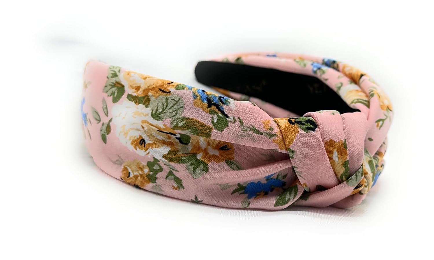 Fall Headbands for Women Satin Pink Rose Floral Warable All Day, Silk Feel, Soft Fabric, Autumn Womens Knotted Headband Fashion Designer Top Knot Hair Head bands Girl - Image 8