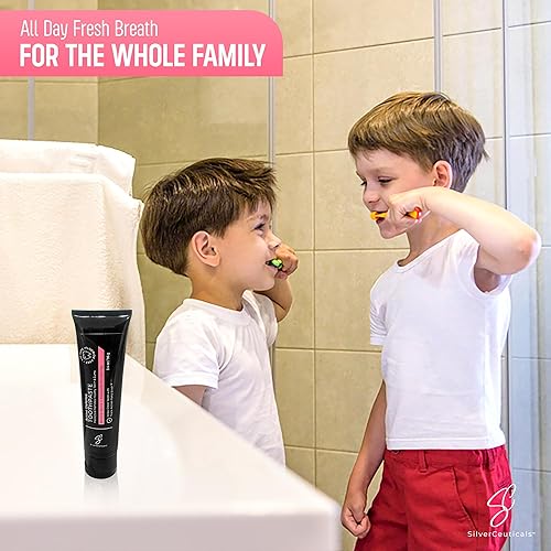 Miniatura 6 de Pasta de dientes de plata coloidal con calcio coral y xilitol - Bubble Berry - Esmalte dental remineralizado - SLS y protección de la cavidad sin