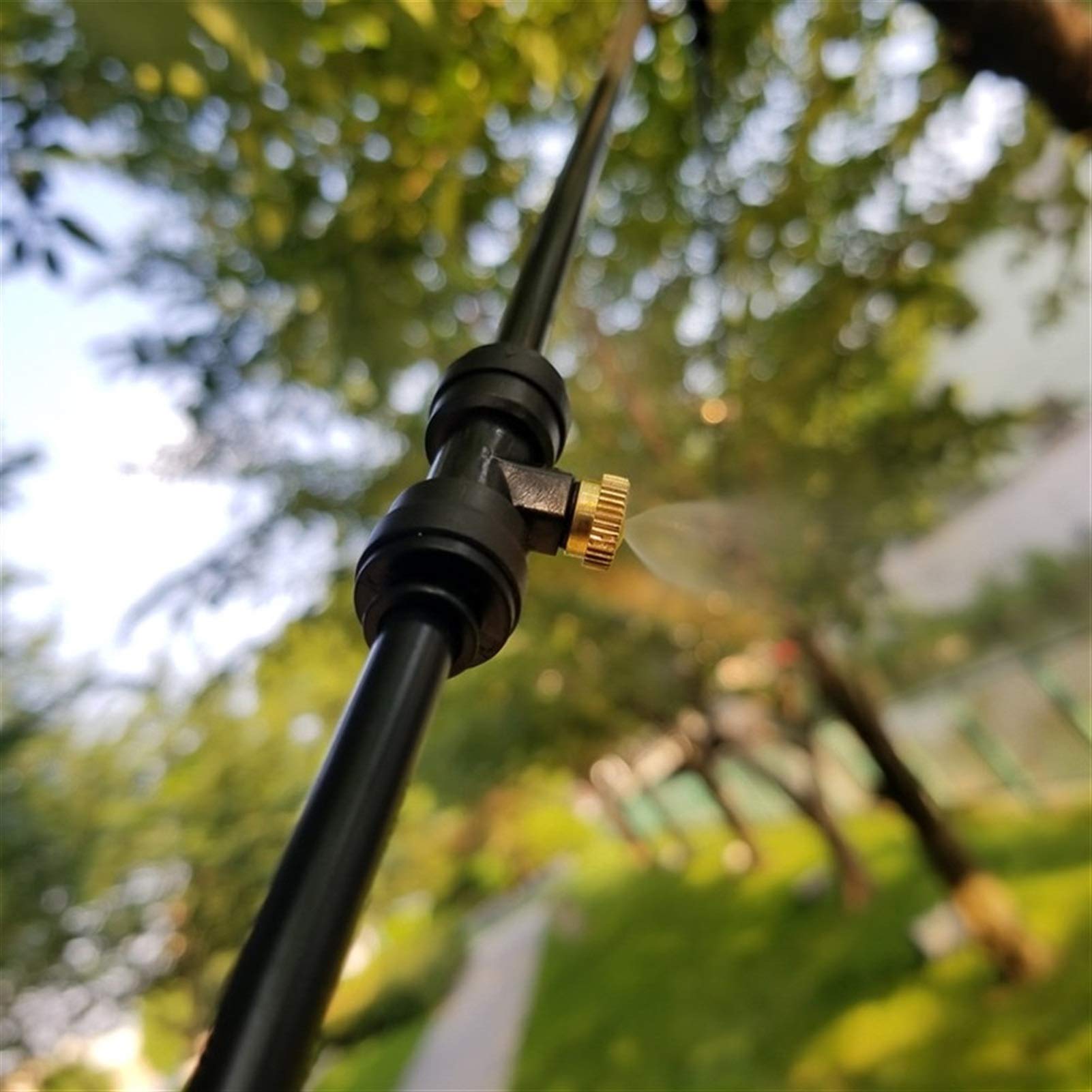 Dysza zraszająca z regulacją, mosiężna, 100 szt., mosiężne dysze zraszające 0,1-0,8 mm, niskie ciśnienie, 1/4", trójniki z blokadą ogrodową (0,6 mm)