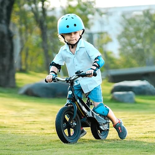 Miniatura 7 de isinwheel SK12 2-in-1 Electric Bike for Kids Ages 3-5, 150W Electric Balance Bike with Swappable Battery, 12-inch Inflatable Tire and Adjustable