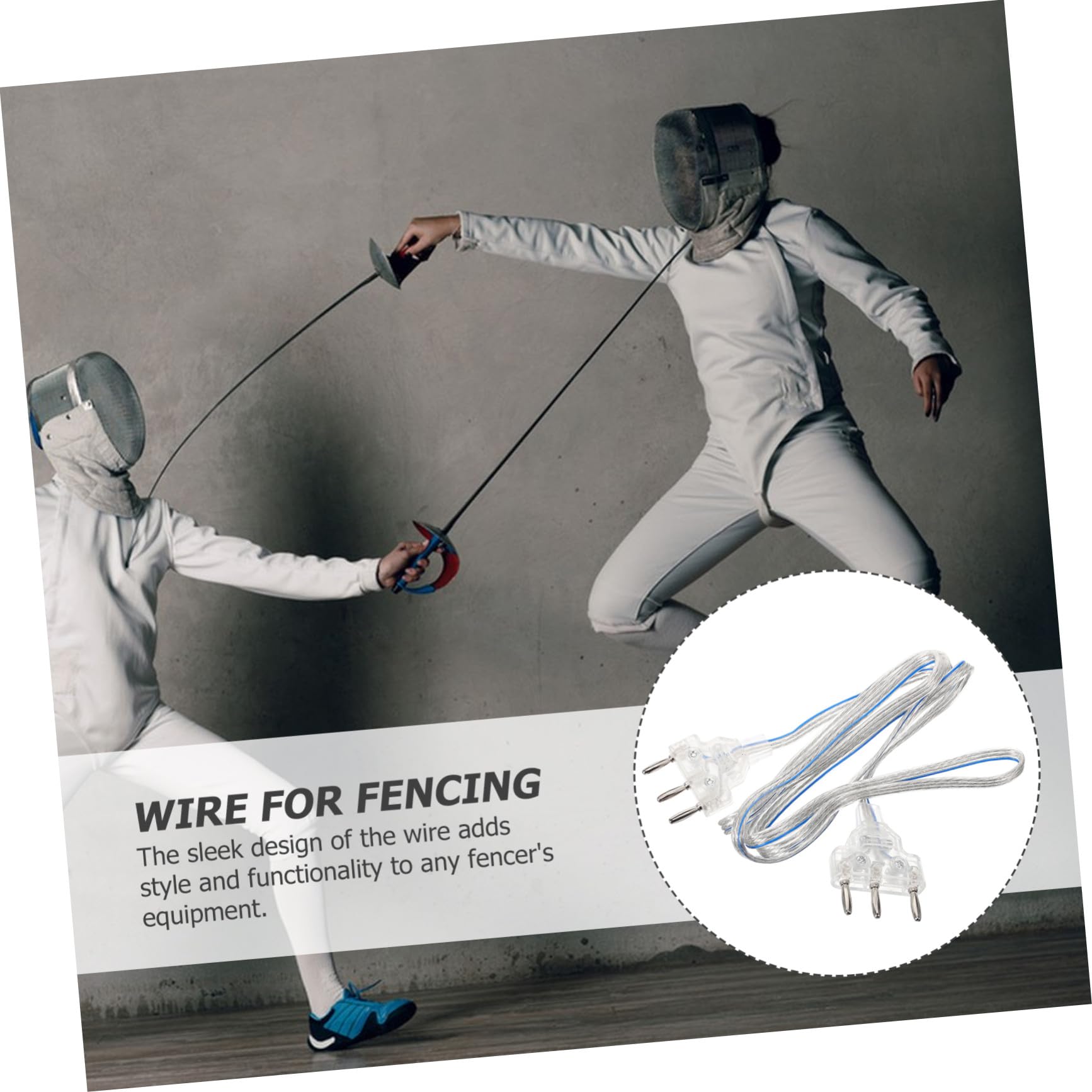 Alipis Fechtdegen Kabel mit Maximalem Schutz aus Edelstahl und Kunststoff Fechten Ausrüstung für Sichere Trainingsausrüstung im Professionellen Fechtsport