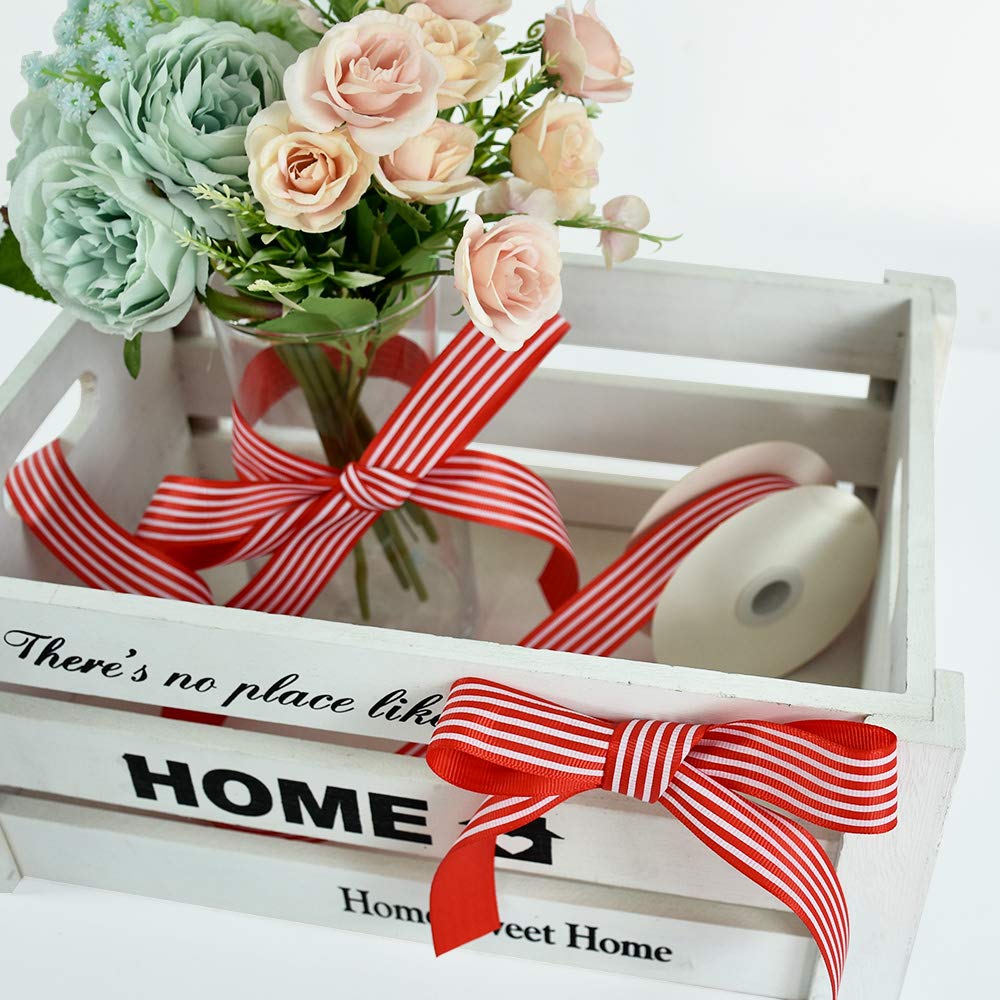 Whaline Valentinstag-Geschenkband – 4 Rollen, 5,1 Cm X 4,5 M, Mit Drahtrand, Herz & Karomuster