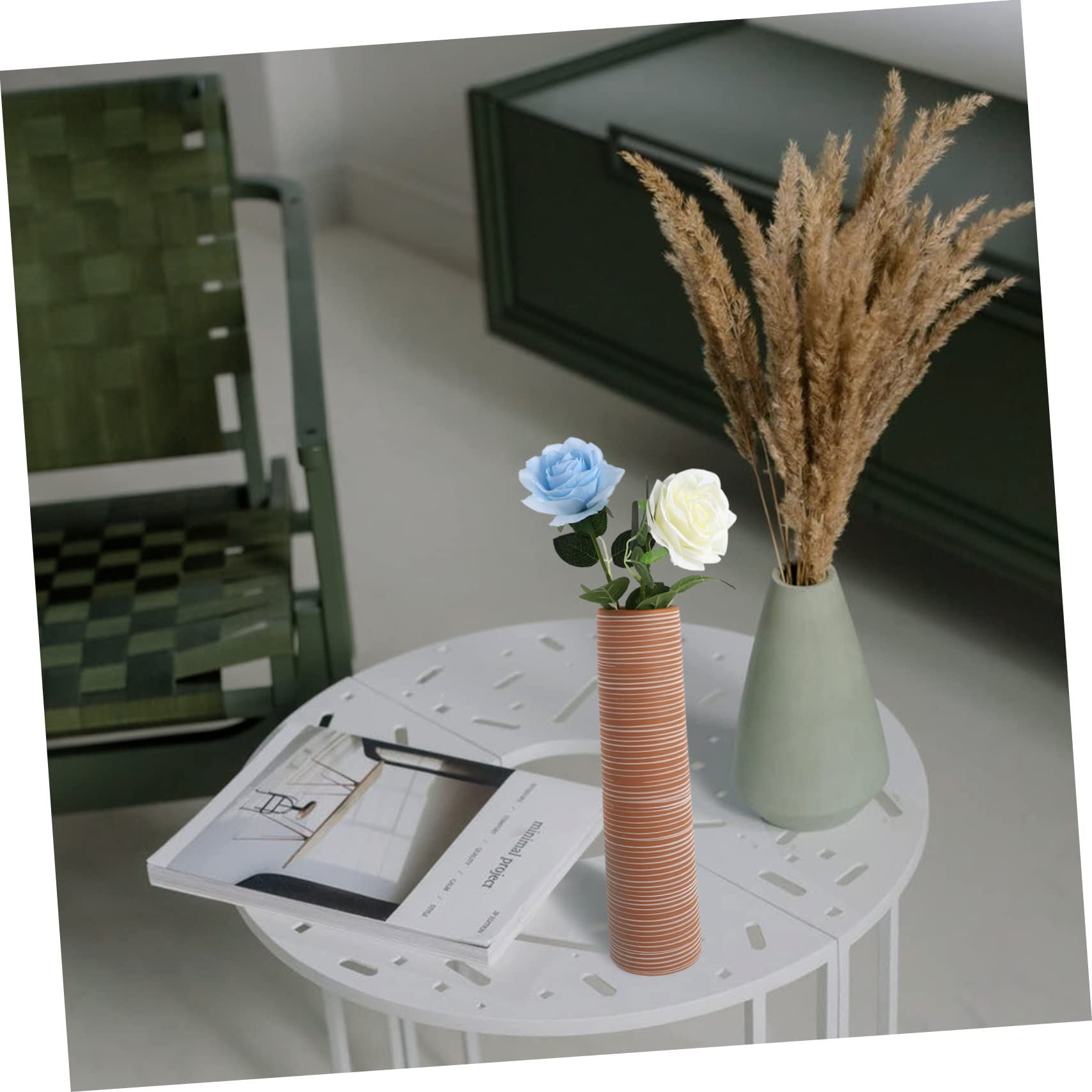 Cabilock Vaso in Ceramica per Fiori, Vaso Idroponico Decorativo, Stile Moderno Creativo, per Composizioni Floreali, Decorazione Casa e Balcone