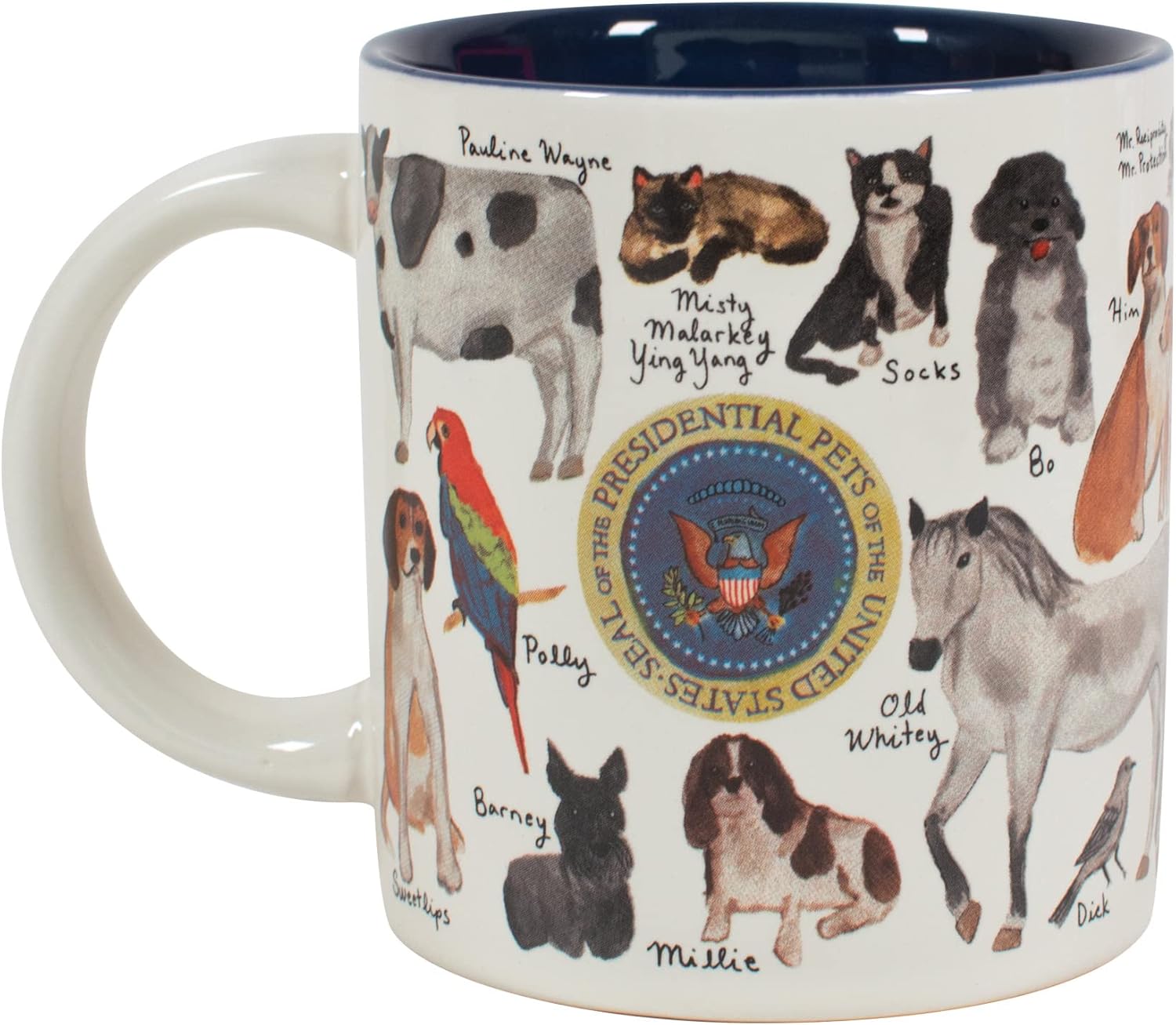 The Unemployed Philosophers Guild Presidential Pets Mug - Features Famous Furry and Feathered Friends of U.S. Presidents, Comes in Fun Gift Box, 12 oz - Image 3