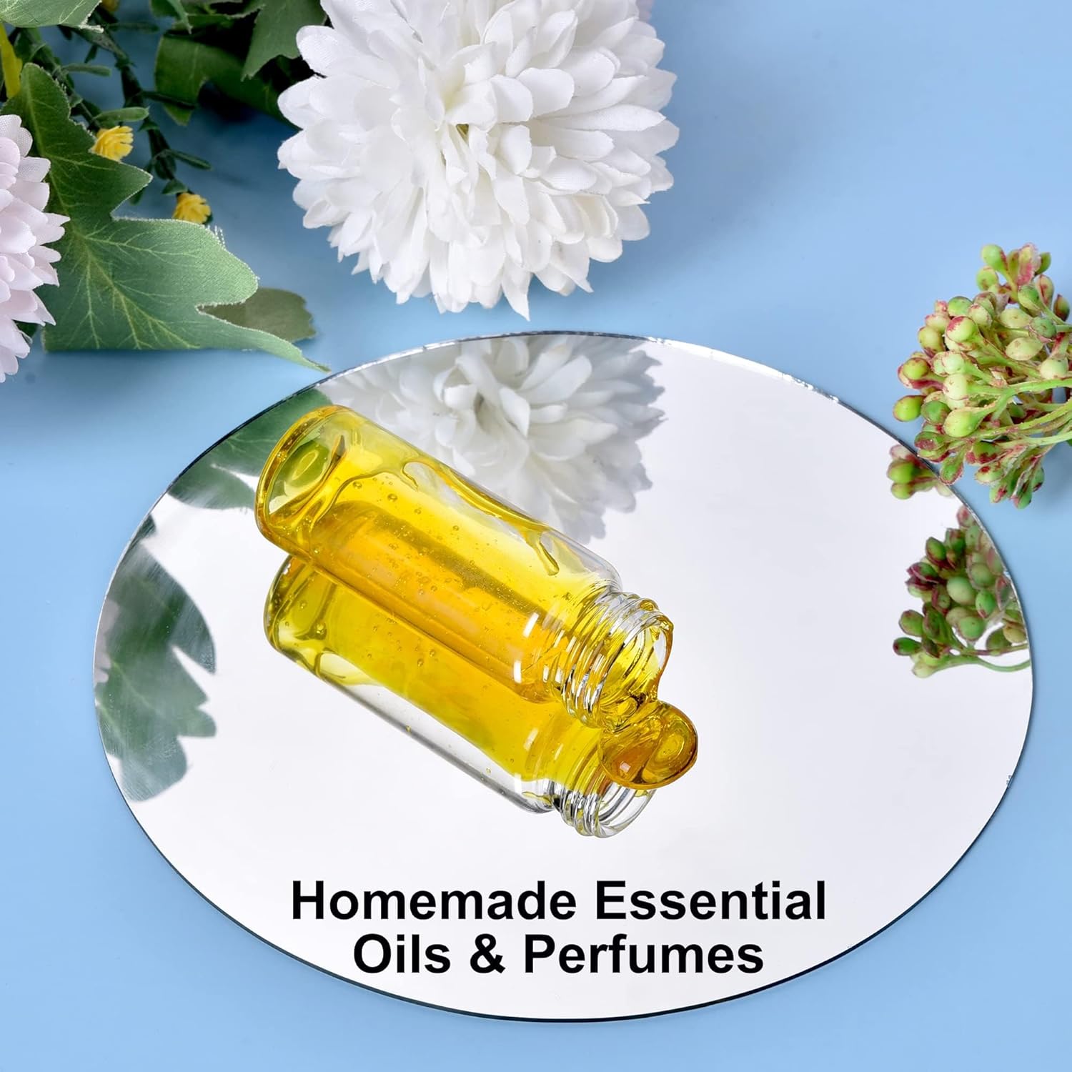 ESHATO 100 Pack 30ML Glass Sample Vial, Liquid Sampling Small Glass Bottle with Black Plastic Screw Caps,Leakproof,Light Weight and Corrosion Resistance(Clear)