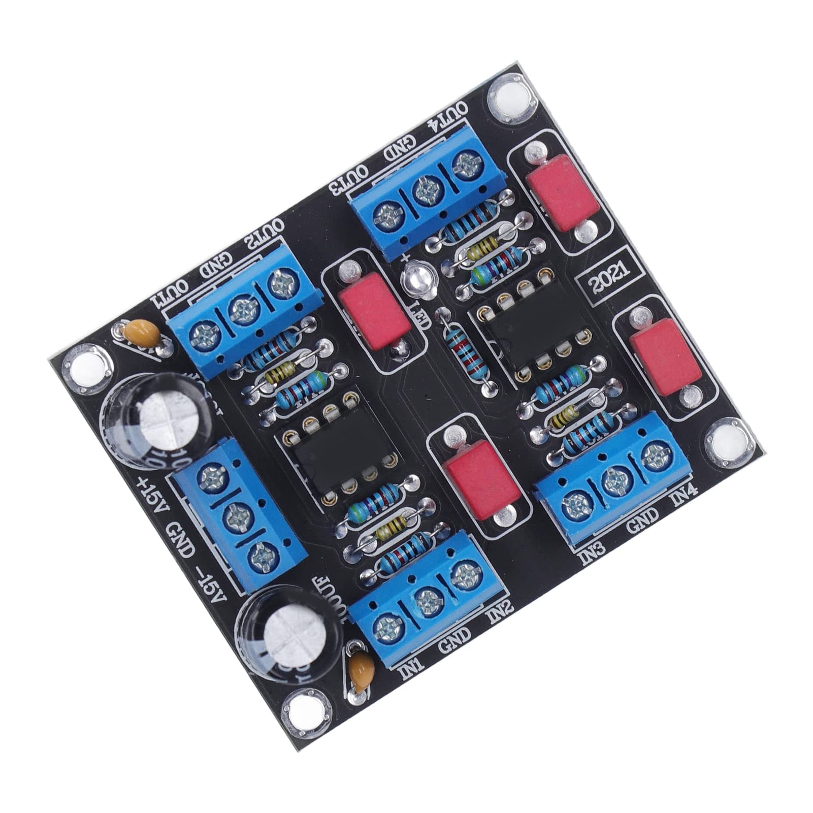 CHICIRIS Driver Chip -Board NE5532 Modulo Amplificatore per Prestazioni per Rafforzamento Ad Alta Prestazione, Adatto per L'alimentazione DC12V 15V, Adatto