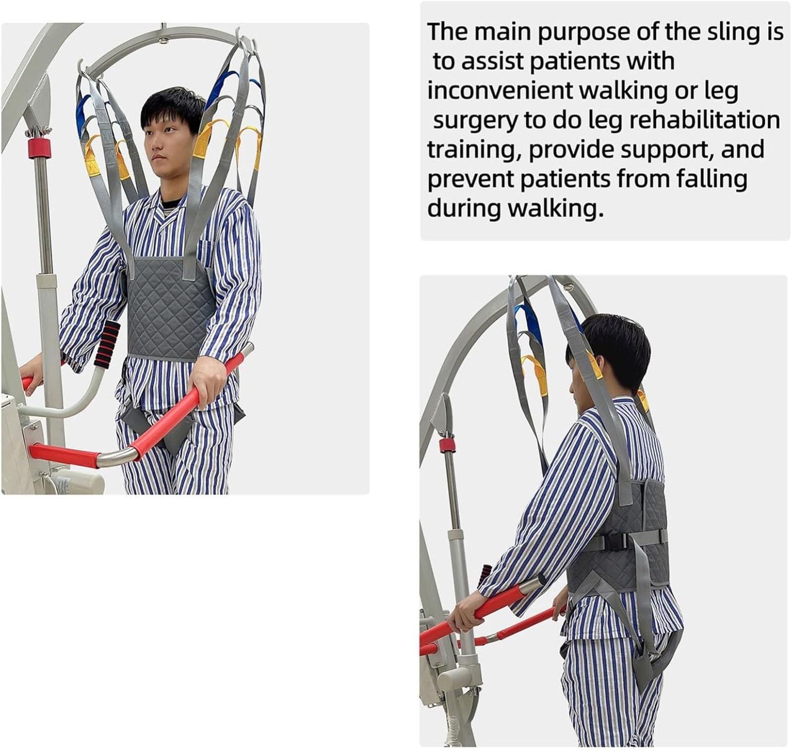 Arnés Para Traslados Pacientes Eslinga Para Estar De Pie Cinturón De Transferencia De Pacientes Pacientes Paralizados Ayudas Para Caminar De Cuerpo Para Enfermería Carga-230Kg(Medium)