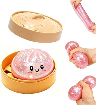 Dumpling Glitter, Dumplings Sensory Squeeze Toy, 2026 New Dumpling Glitter Soft Box, Stress Relief, Soft Squeeze Decompression Dough