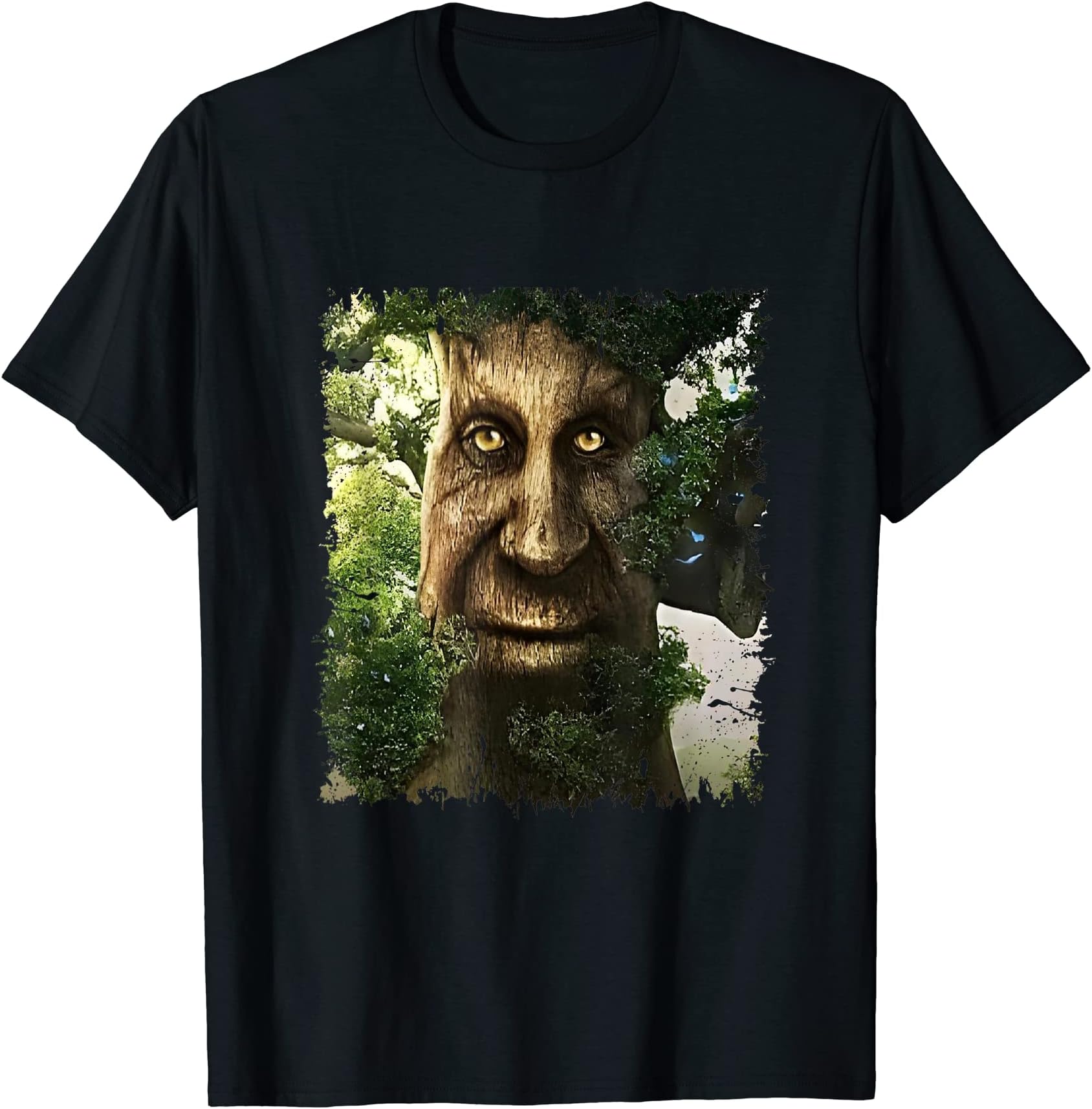 Wise Mystical Tree Face Old Mythical Oak Tree Funny Meme T-Shirt