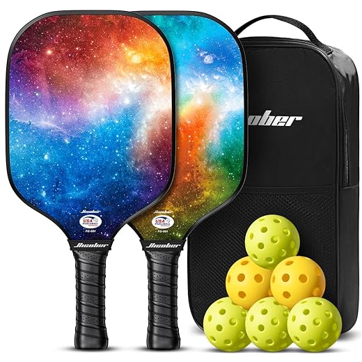 USAPA Approved Pickleball Rackets w/6 Balls - $38.99