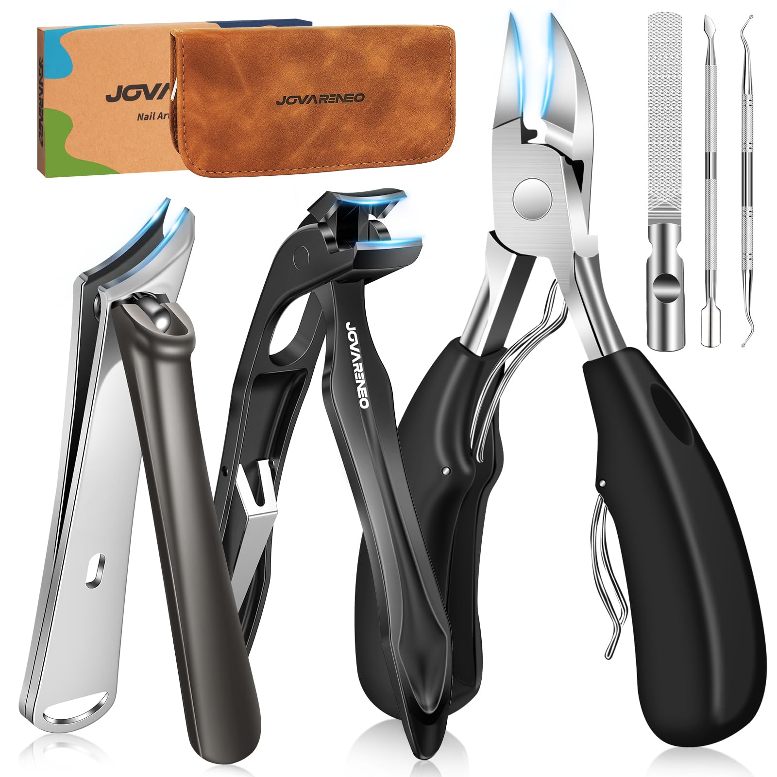 Nail Clippers for Seniors Heavy Duty Ingrown Toenail Clippers with Long Handle Angled Head Large Toe Nail Clippers