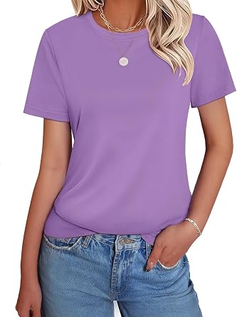 33% off: GKBK Women's T Shirts Cotton Short Sleeve Summer Tops Casual Soft Basic Tee