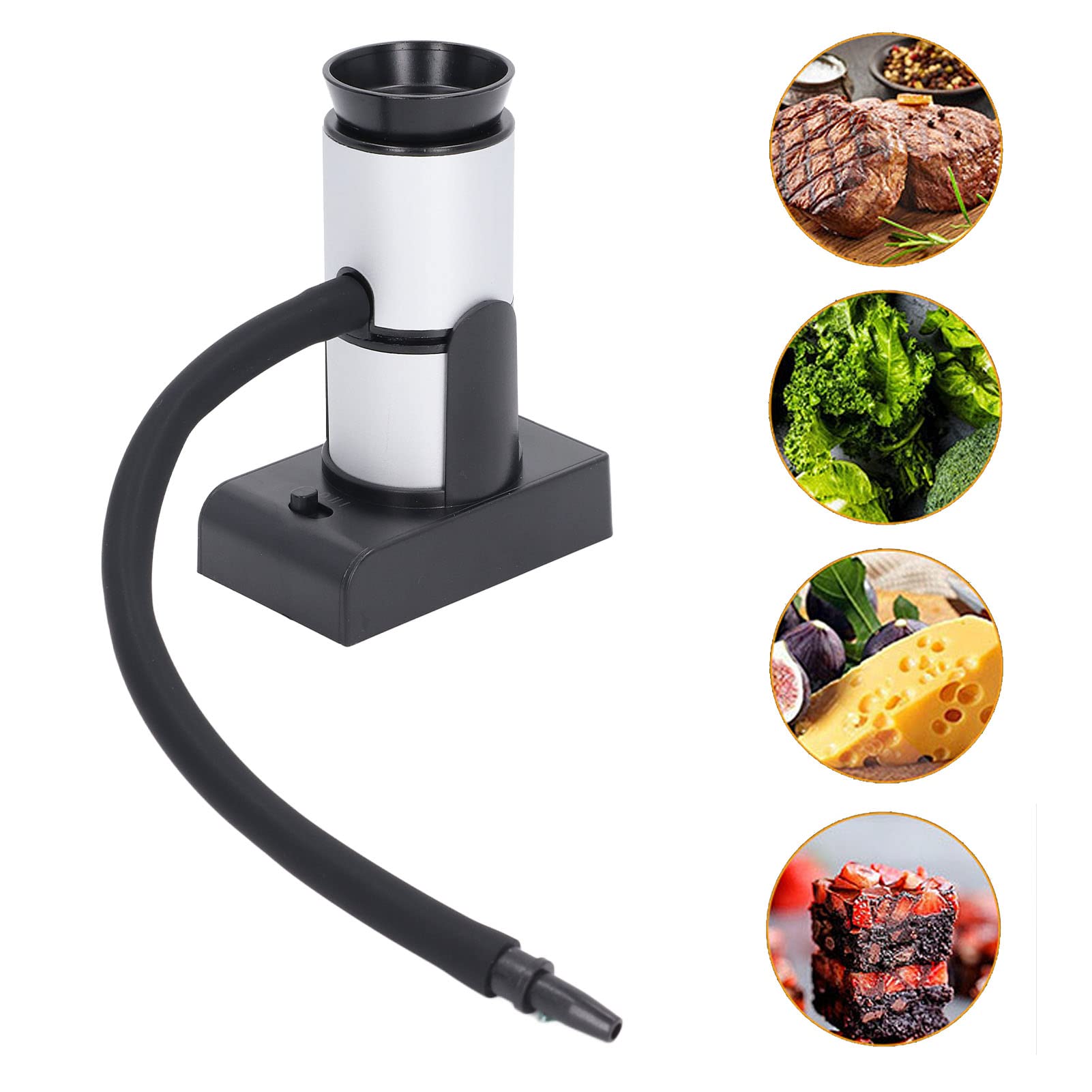 Affumicatore di Alimenti per Cocktail, Infusore di Fumo per Interni Portatile per La Cottura di Alimenti, Bevande per Cocktail, Whisky, Bistecche, Salmone, Formaggio, Barbecue E Pizza