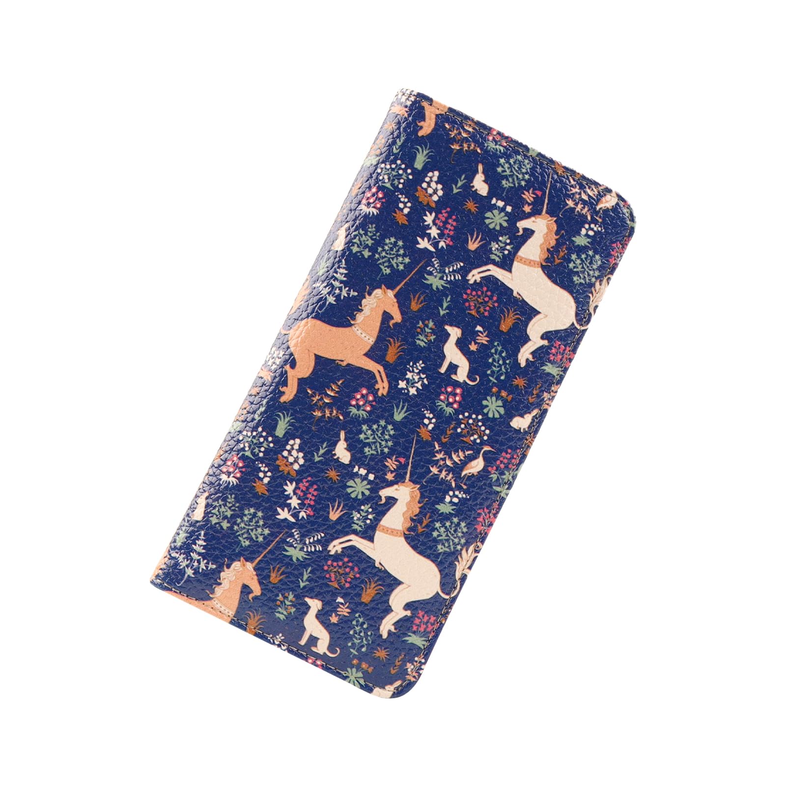 ANFUMAN Rfid Slim Wallet for Womens Thin Card Holder Travel Wallet Bifold Clutch Long Ladies Billfold Horse