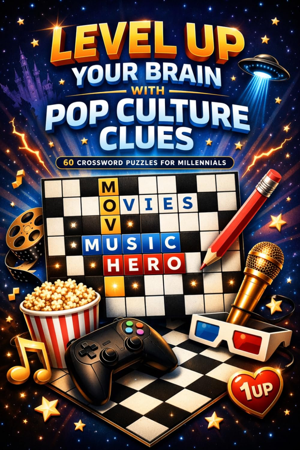 Level Up Your Brain with Pop Culture Clues: The Ultimate Crossword Challenge for Movies, Music, TV, and Celebrity Fans