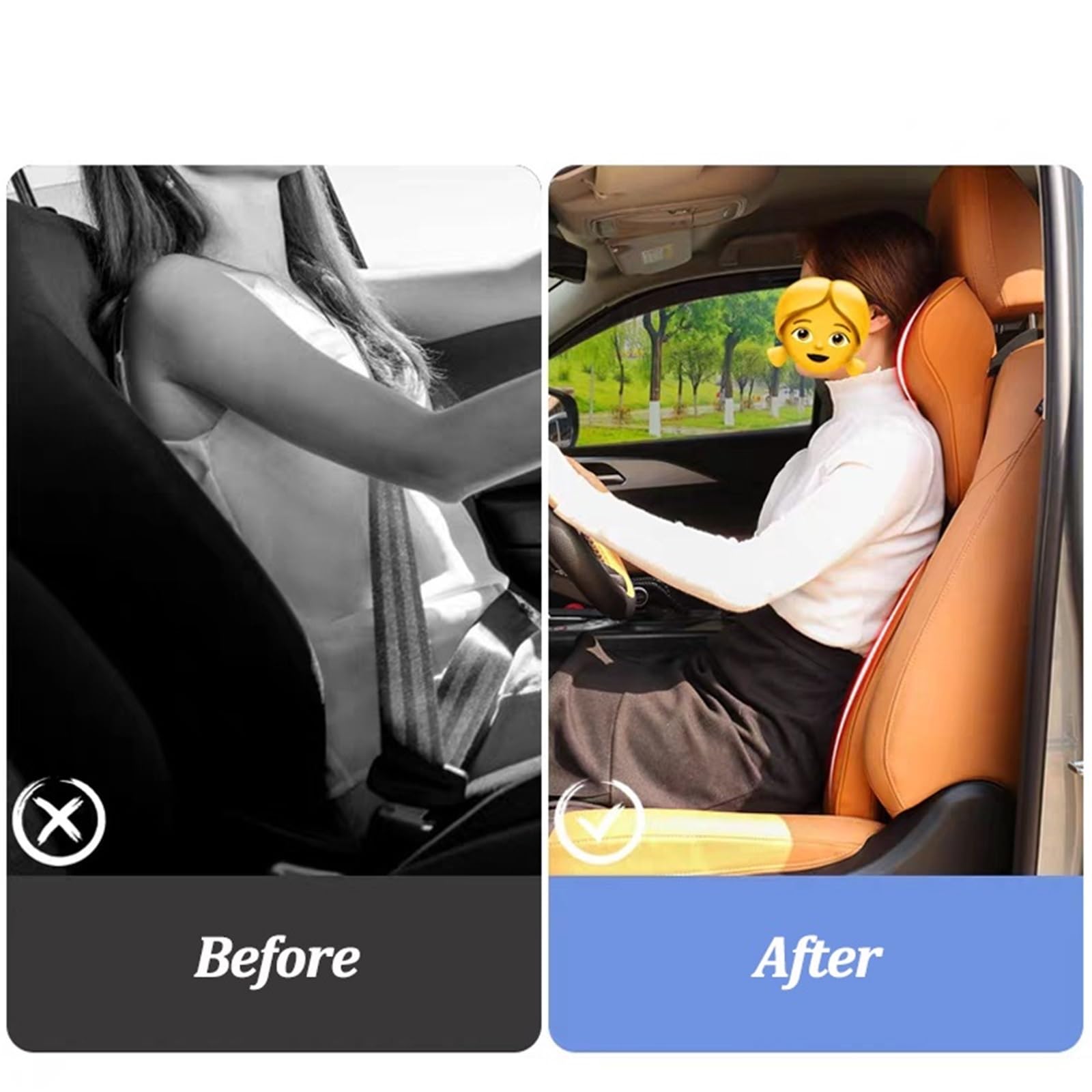 Car Pillow Driving Seat Compatible con la almohada de reposacabezas del coche Haval H9, soporte para el cuello, cojín para la cabeza del asiento, accesorios.(C)