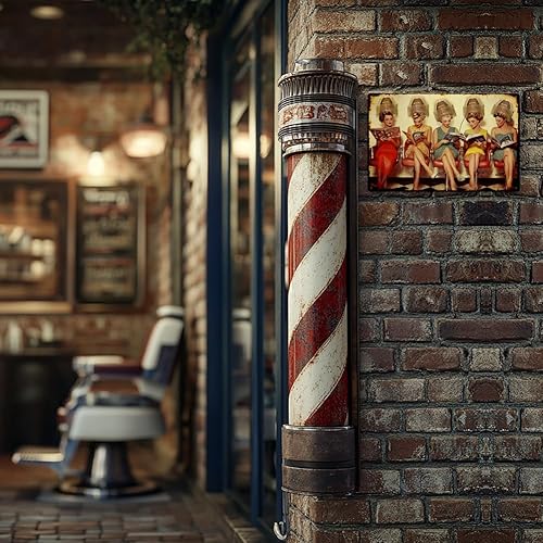 Miniatura 3 de SUPERDANT Letreros de metal para peluquería, letrero retro para salón de belleza, póster de pared, letrero de estaño, arte de pared, placa