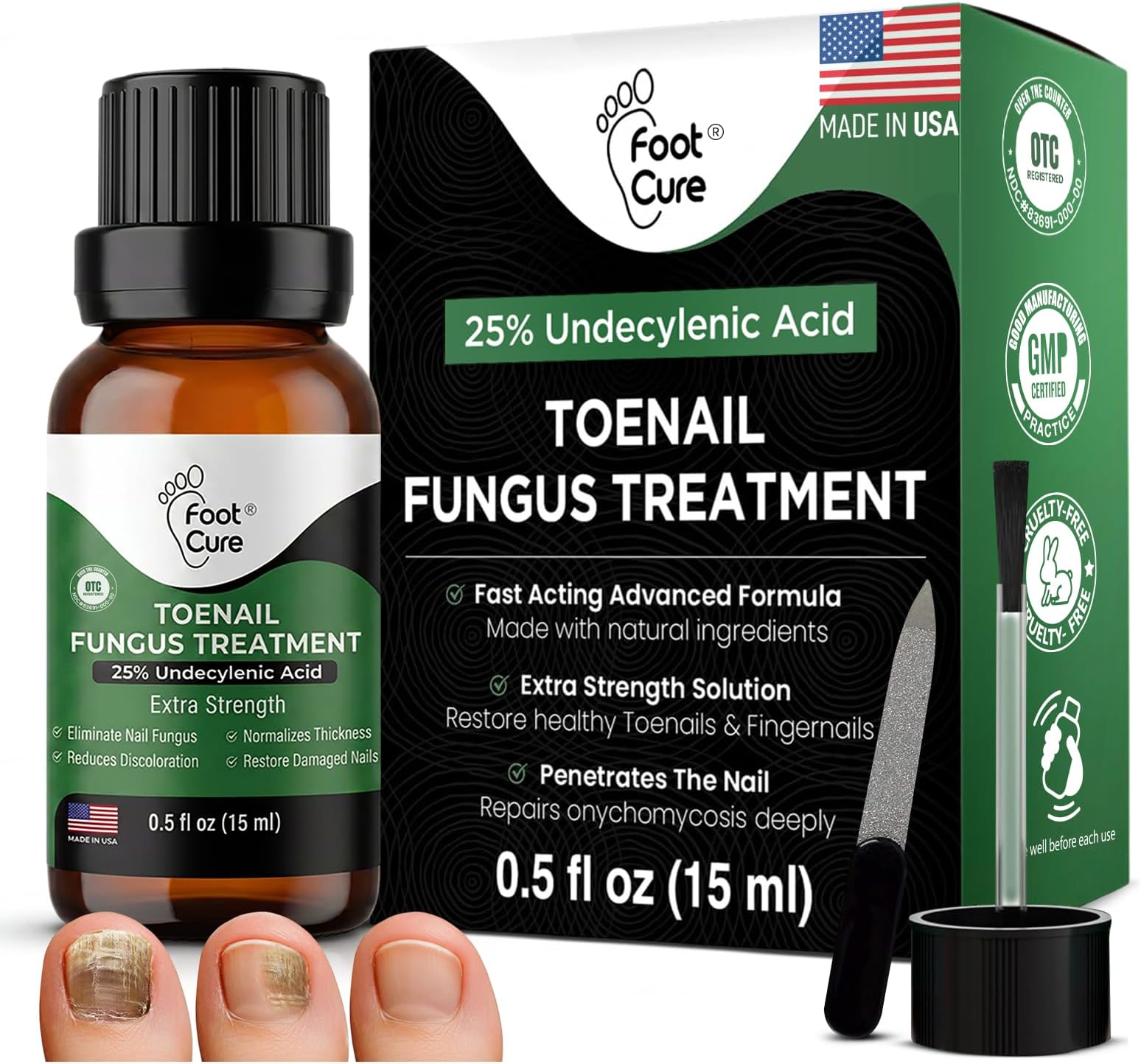 Toenail Fungus Treatment Extra Strength – Athletes Foot Treatment for Toenails, Restorative Nail Repair for Damaged Nails, Toenail Softener with Tea Tree Oil & Oregano Oil - Made in USA