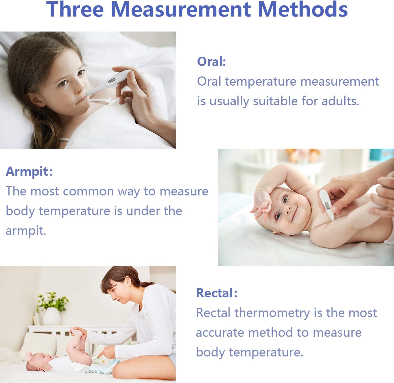 Thermometer for Adults, Oral Thermometer for Fever, Digital Thermometer with Fever Alert, Memory Recall, C/F Switchable : Health & Household