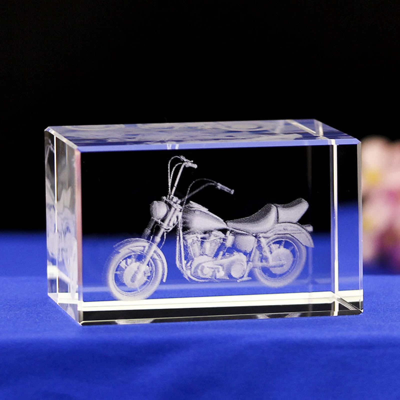 KGADRX Crystal Figurine Decor Glass Collecible Gifts motorcycle Collectible Ornaments Tabletop Decoration for Home Office