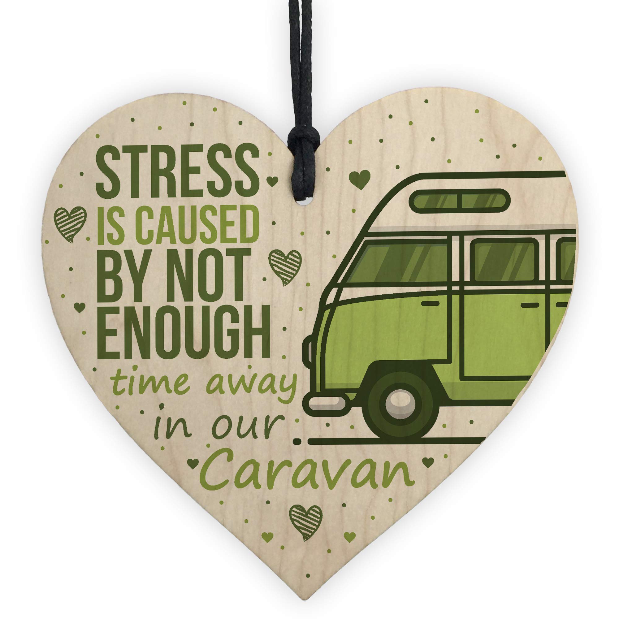 RED OCEAN Novelty Caravan Sign Campervan Gifts Wooden Hanging Heart Funny Plaque Friendship Retirement Gifts