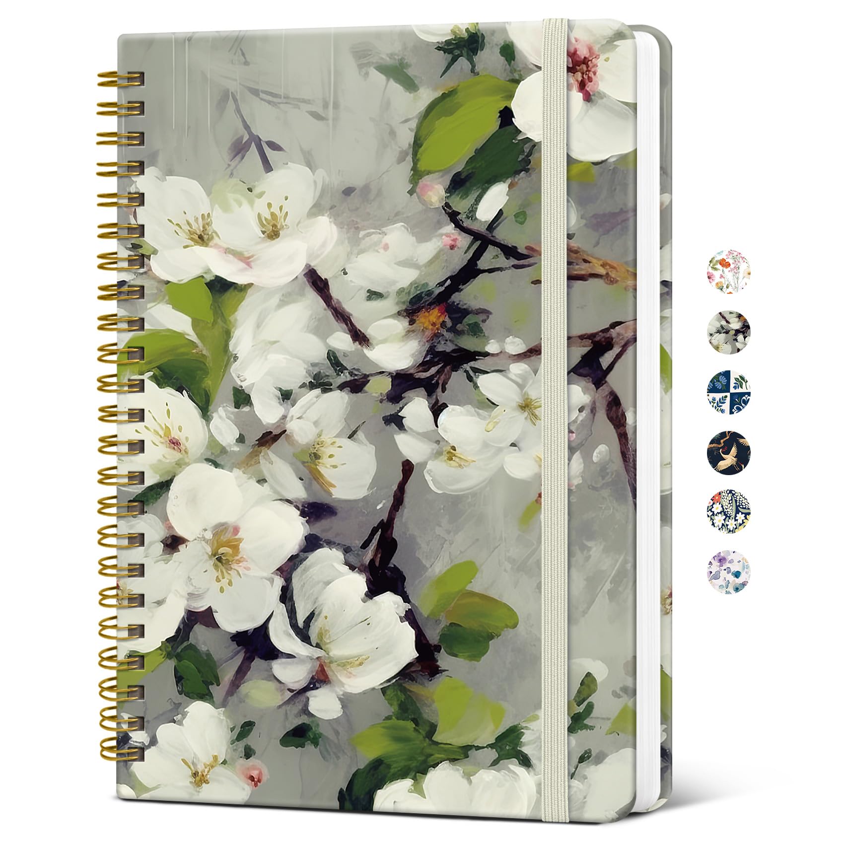 Taja Spiral Lined Journal for Women, Pretty Hardcover Journal Notebook, A5 — image 1