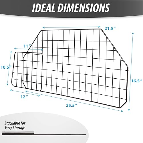 Miniatura 2 de ZONETECh Barrera universal para mascotas para perros, de alta calidad, color negro, resistente, alambre recubierto ajustable, divisor para