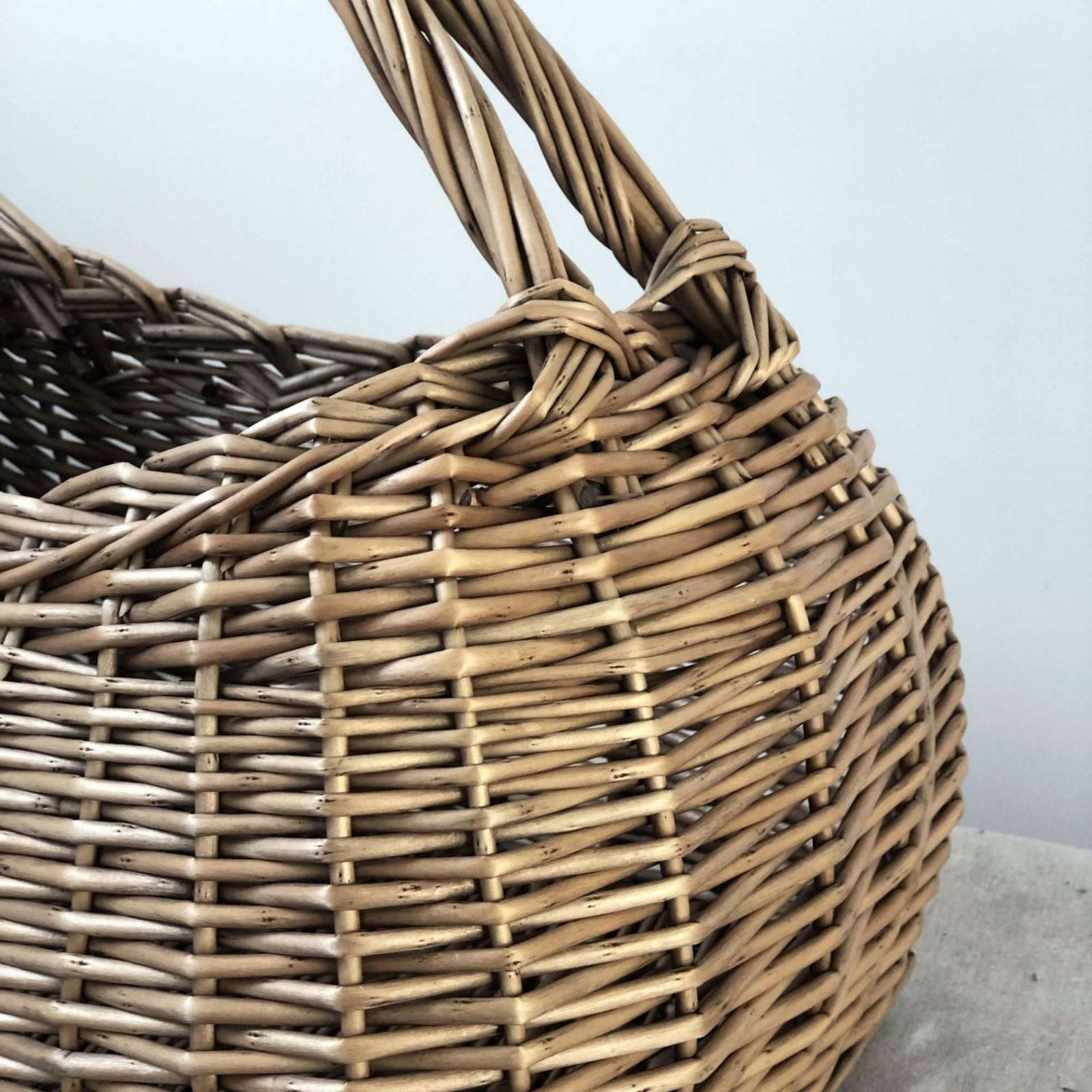 Bolso Cesta Resistente Bolso Mimbre Reutilizable Cesta Tejida para Exhibición