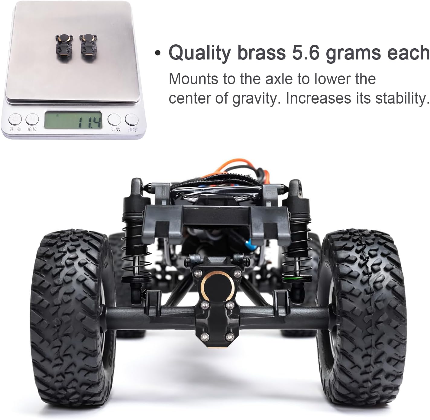 Brass Diff Cover Front Rear Axles Housing Cover Heavy Duty for Axial SCX24 Deadbolt Gladiator Bronco C10 JLU 1/24 RC Crawler Car Upgrades