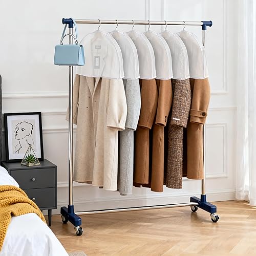 Miniatura 2 de Foraineam Paquete de 20 fundas de hombro, protectores de traje, transpirables, para trajes, abrigos, chaquetas, almacenamiento de vestimenta