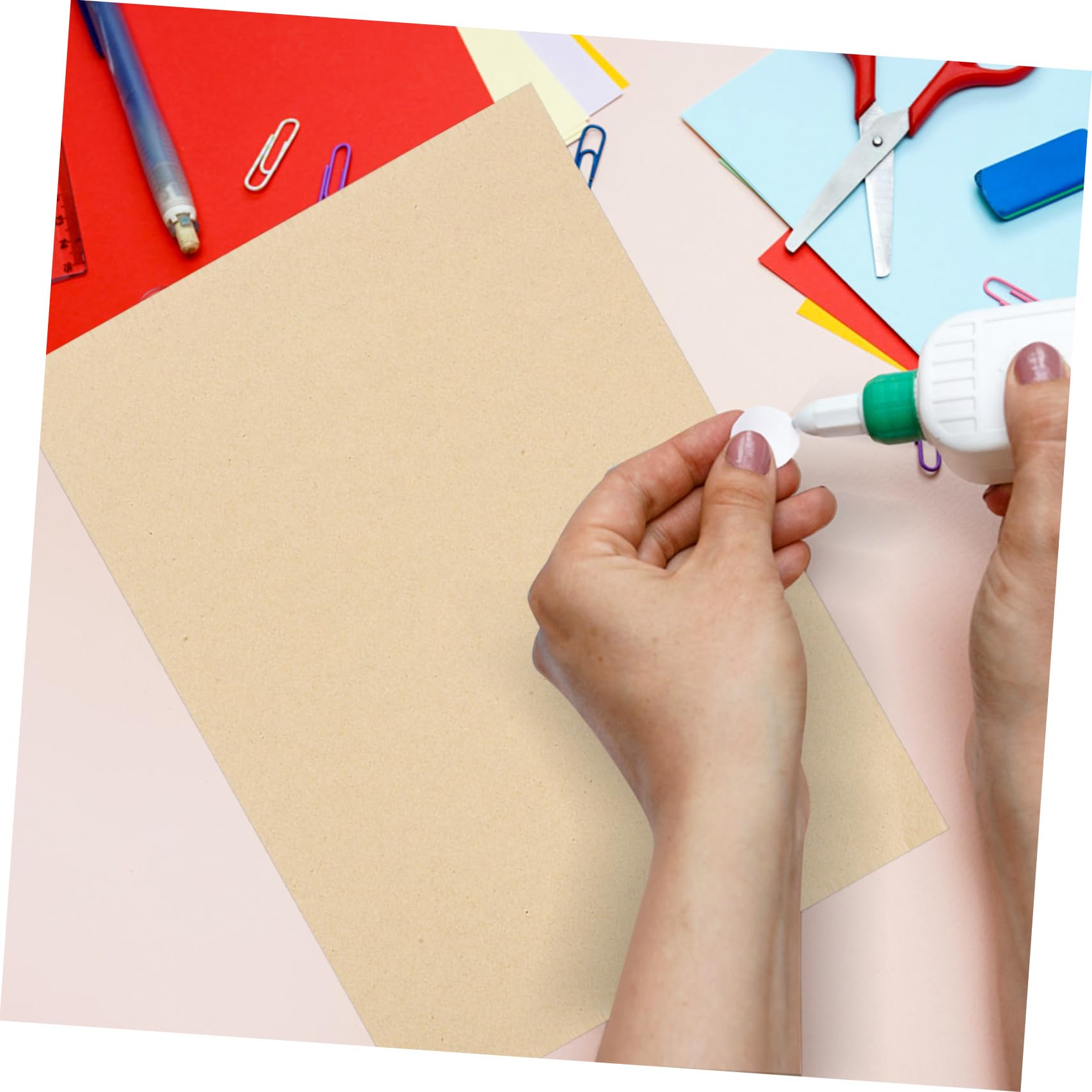 FUNNETOYU Papel De Cubierta Kraft Grueso Manualidades Cuadernos y Calendarios Versátil Para Proyectos De Bricolaje Scrapbooking y Tarjetas De Papel