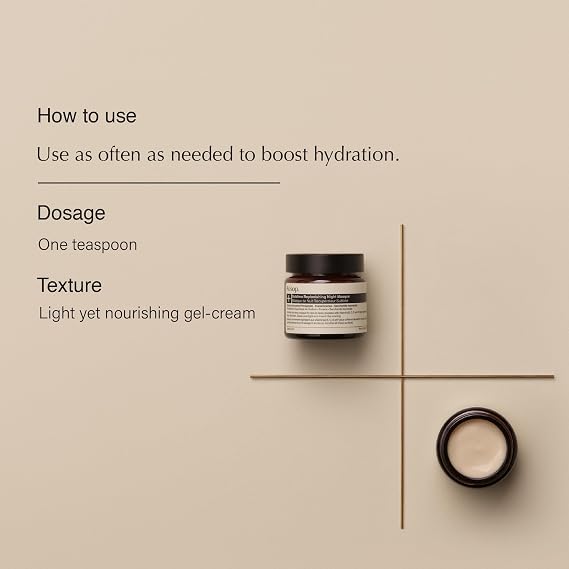 Aesop Sublime Replenishing Night Masque | Hydrating Masque with Vitamins B, C, E, and F | Overnight Mask for Dry, Dehydrated, Dull, Patchy Skin | 2.1oz / 60mL