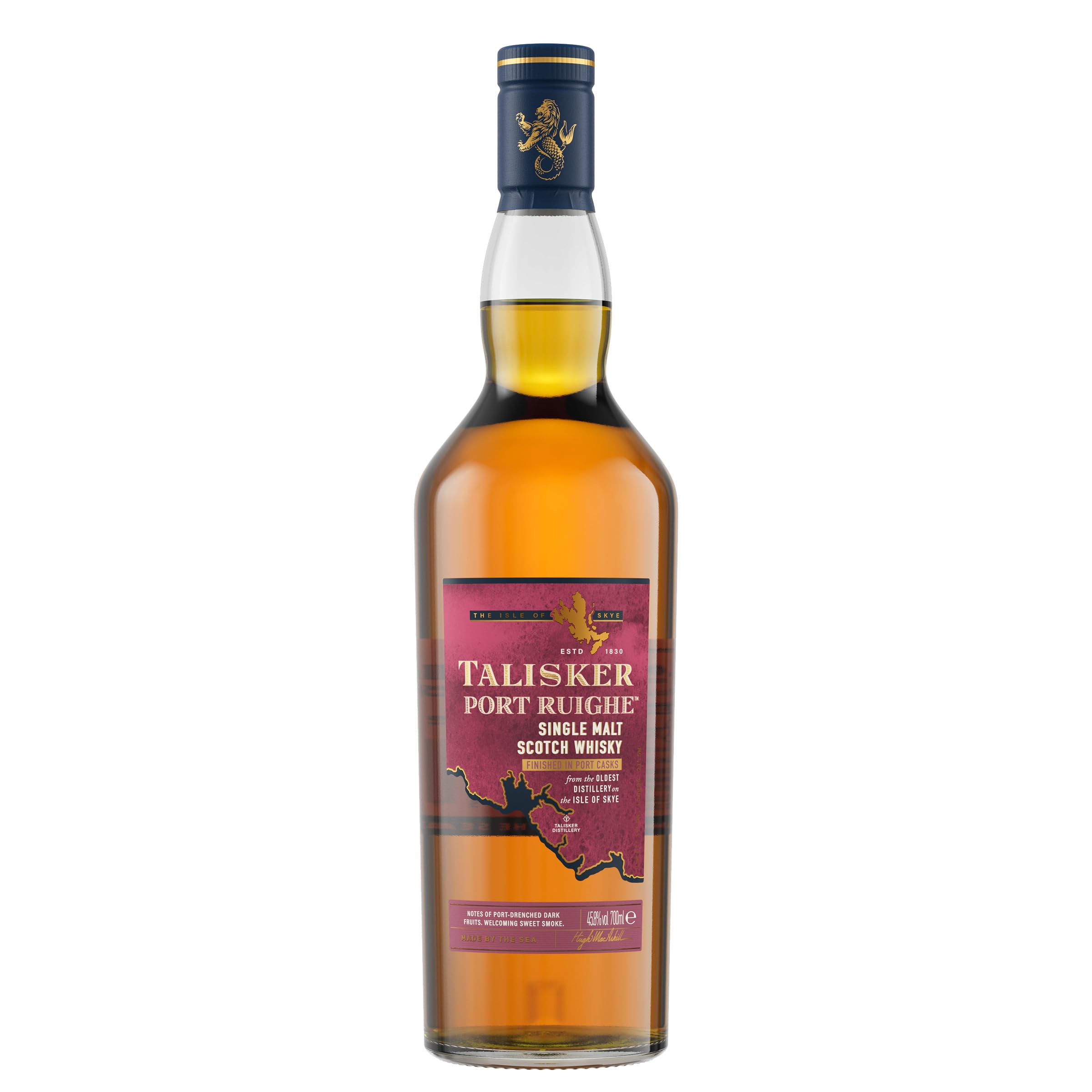 Talisker Port Ruighe - Single Malt Scotch Whisky, handverlesen von der Insel Skye, 45.8 % Vol., 700 ml Einzelflasche