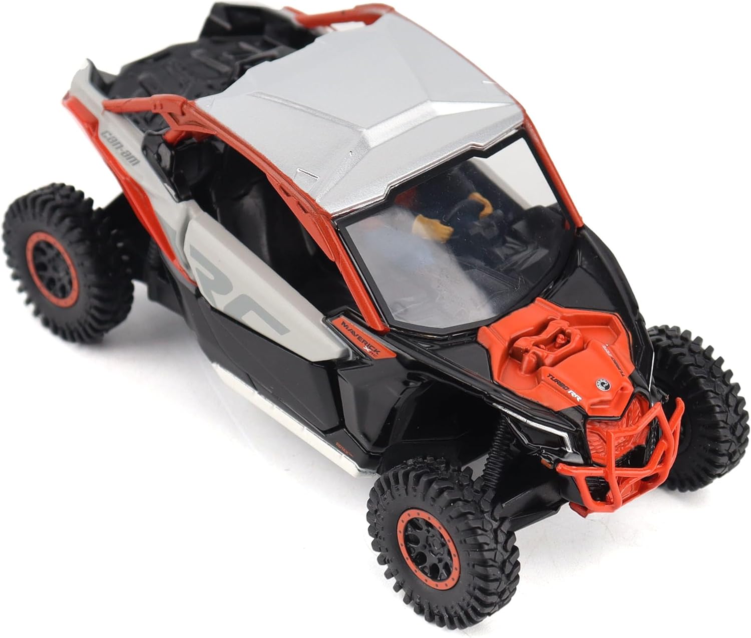 Diecast Masters BRP Bombardier Models 1:32 Scale Diecast Replica Can-Am Maverick X3 X rc Turbo RR, Chalk Gray & Magma Red | Item 60002