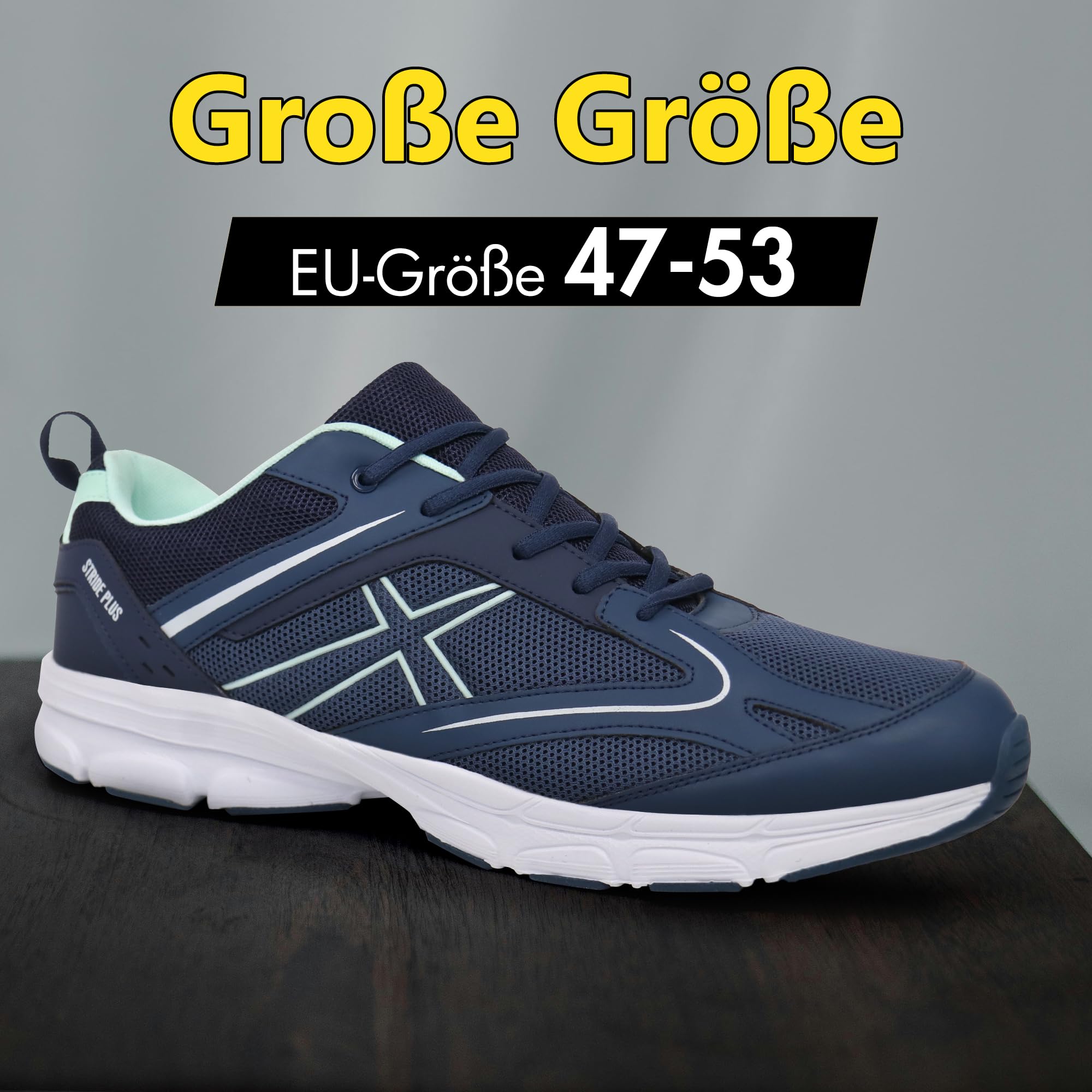 Hawkwell sneakers uomo taglie forti casual leggere da passeggio scarpe sportive EU 47 48 49 50 51 52 53