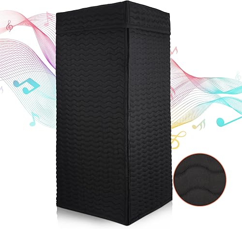 Miniatura 11 de Cabina vocal portátil para estudio en casa, cabina de grabación sin eco con mantas acústicas premium para sonido de grado de estudio