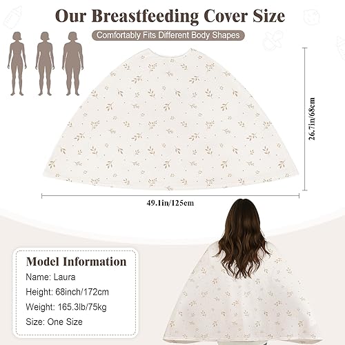 Miniatura 7 de Basumee Funda de lactancia para lactancia materna, privacidad completa, suave y transpirable, cubierta de lactancia materna multiusos para mujeres,