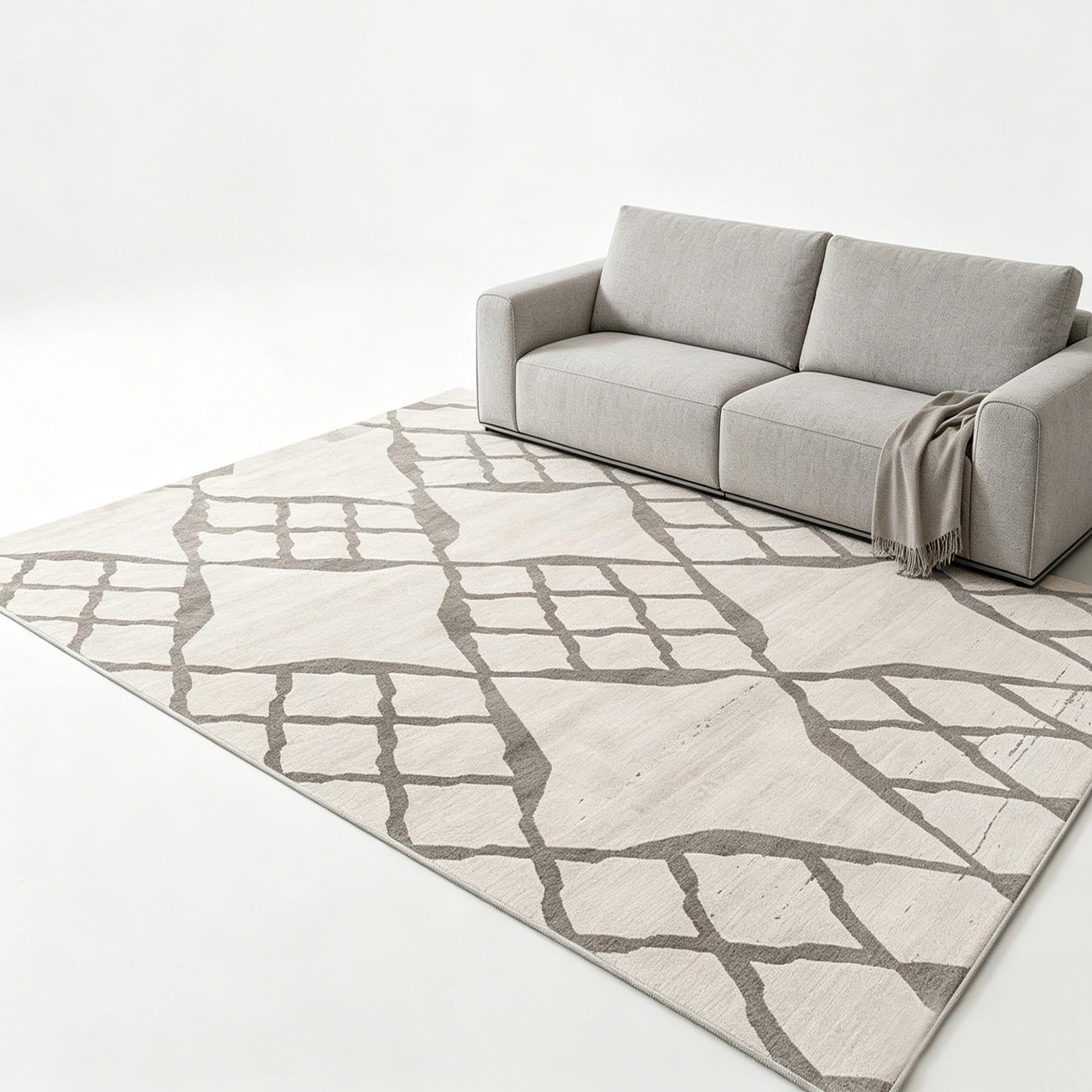 Tapis de zone lavable et antidérapant pour protéger le sol du salon sans glisser