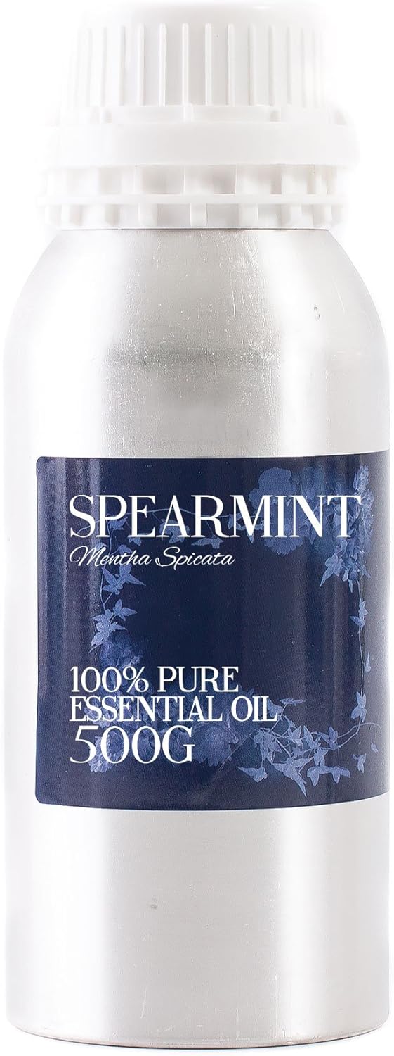 Mystic Moments | Spearmint Essential Oil 500g | Mentha spicata | Fresh Minty Aroma for Diffusers & Craft Blends