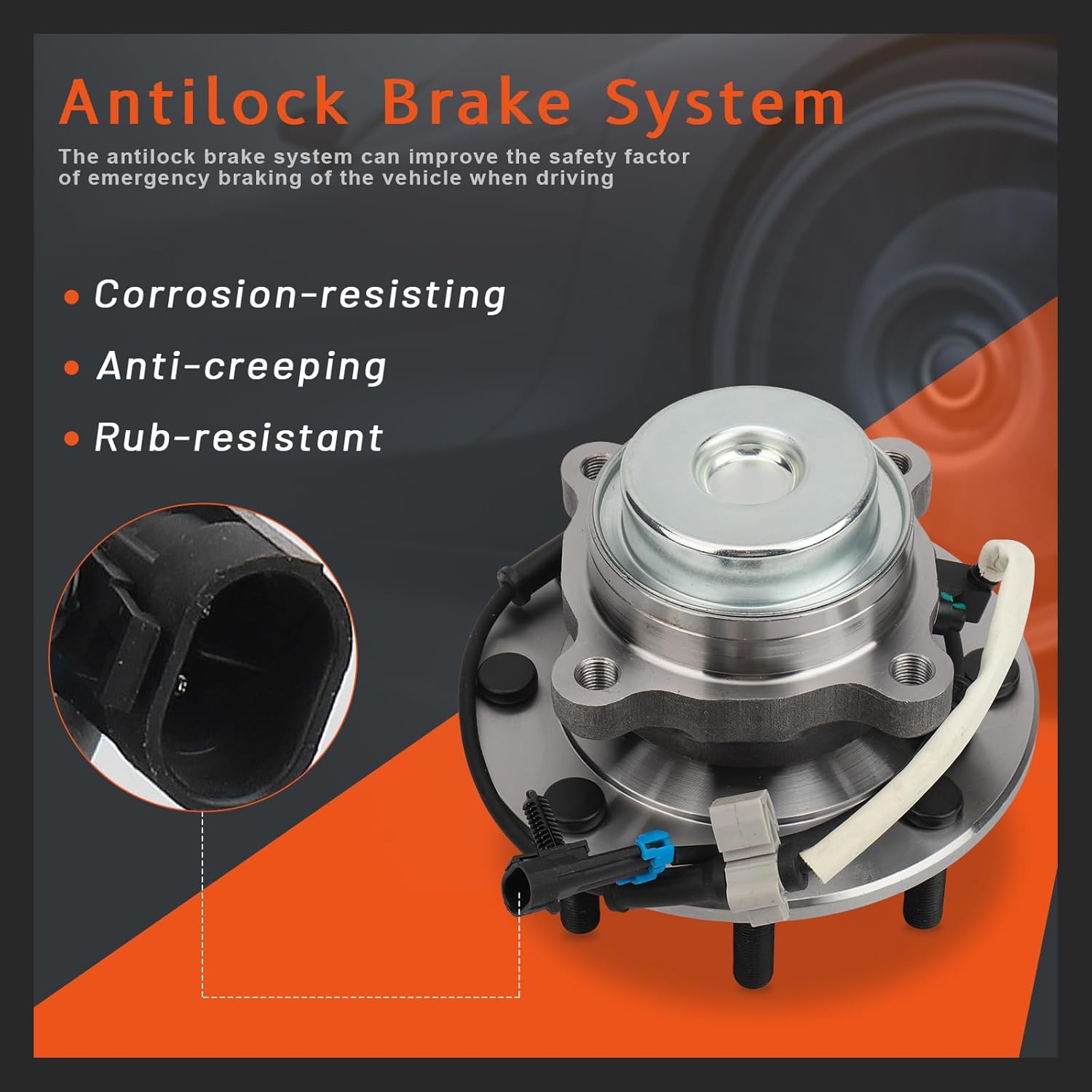 [2-Pack] DRIVESTAR 515060 Front Wheel Hub Bearing Assembly 2003-2017 for Chevy Express 3500, 2009-2017 for Chevy Express 4500, 2003-2017 for GMC Savana 3500, 2009-2017 for GMC Savana 4500