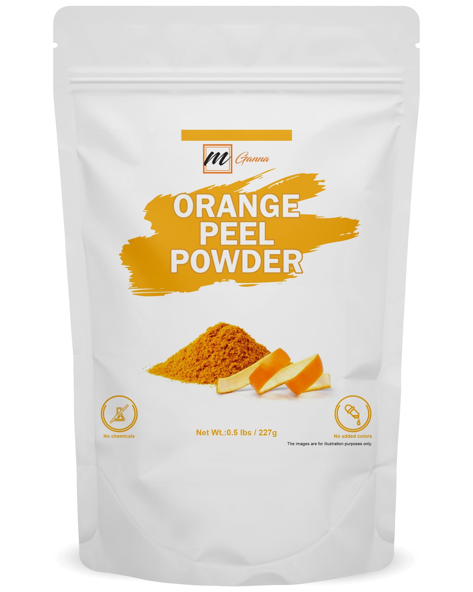 mGanna 100% Natural Orange Peel Powder For Skin Care 0.50 LBS / 227 GMS