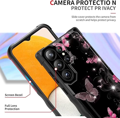 Miniatura 2 de Funda para Galaxy S23 Ultra, doble capa protección contra caídas de grado militar de 10 pies antideslizante resistente a prueba de golpes para