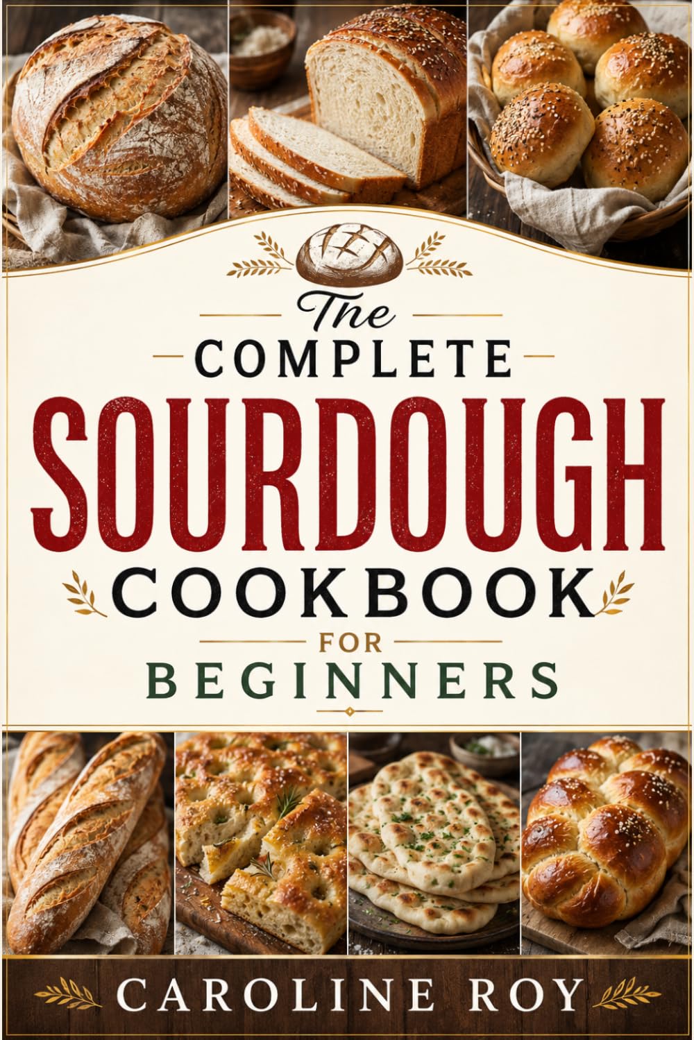 The Complete Sourdough Cookbook for Beginners: Easy Step-by-Step Recipes to Master Sourdough Starters, Crusty Artisan Bread, No-Knead Loaves, Discard Bakes, Pizza Dough, Focaccia, and More at Home