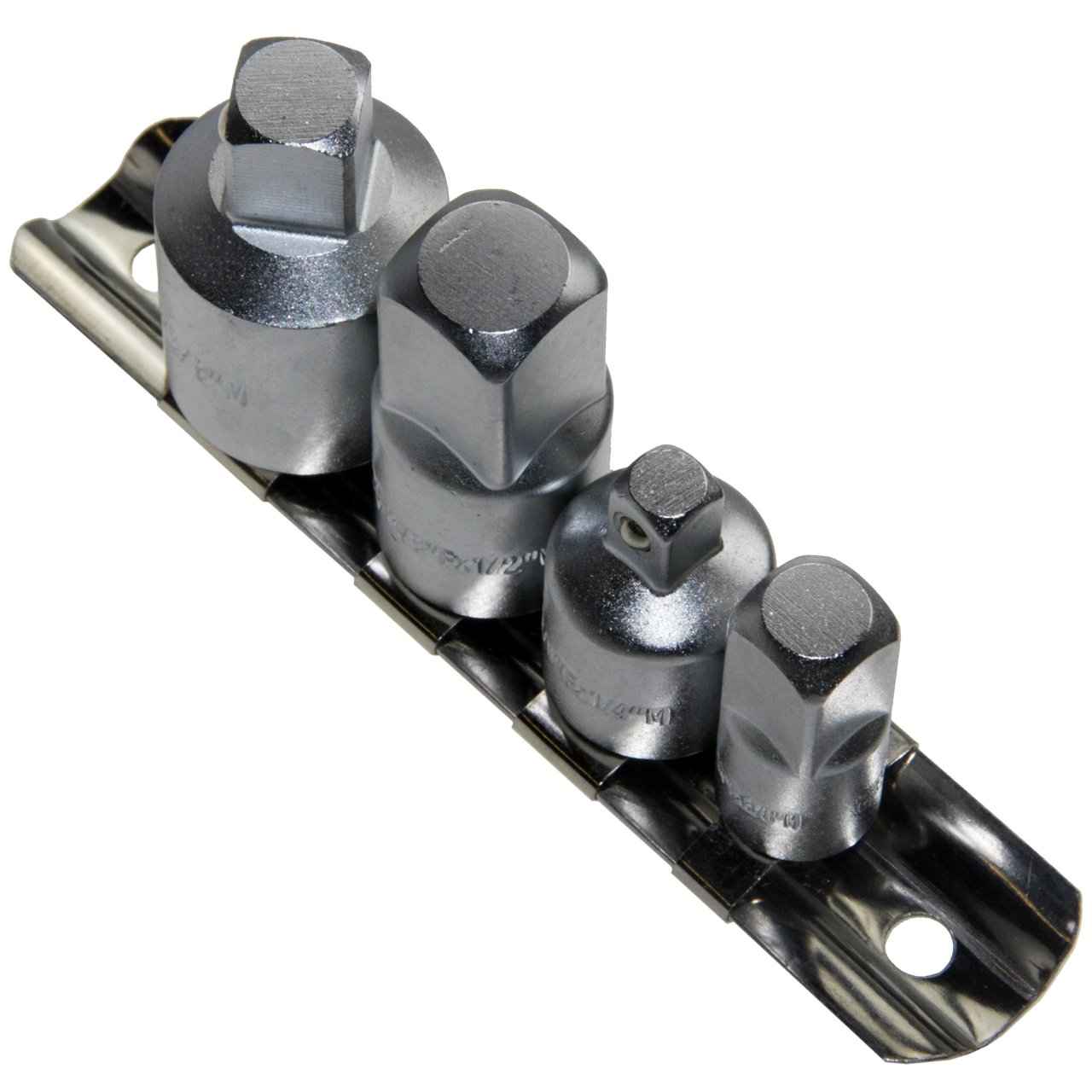 Alkan Adapter-Satz Stecknuss-Einsatz 4-tlg. – Reduzier- Und Vergrößerungsstücke Für 1/4", 3/8", 1/2" Antriebe