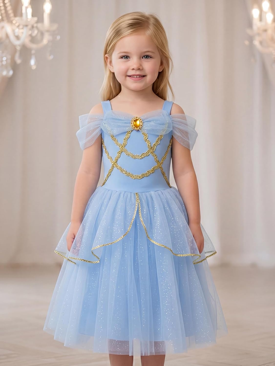 Girls Princess Dress Fluffy Tulle Tutu Dress for Toddler Kids Birthday Party Wedding Flower Girl Dresses