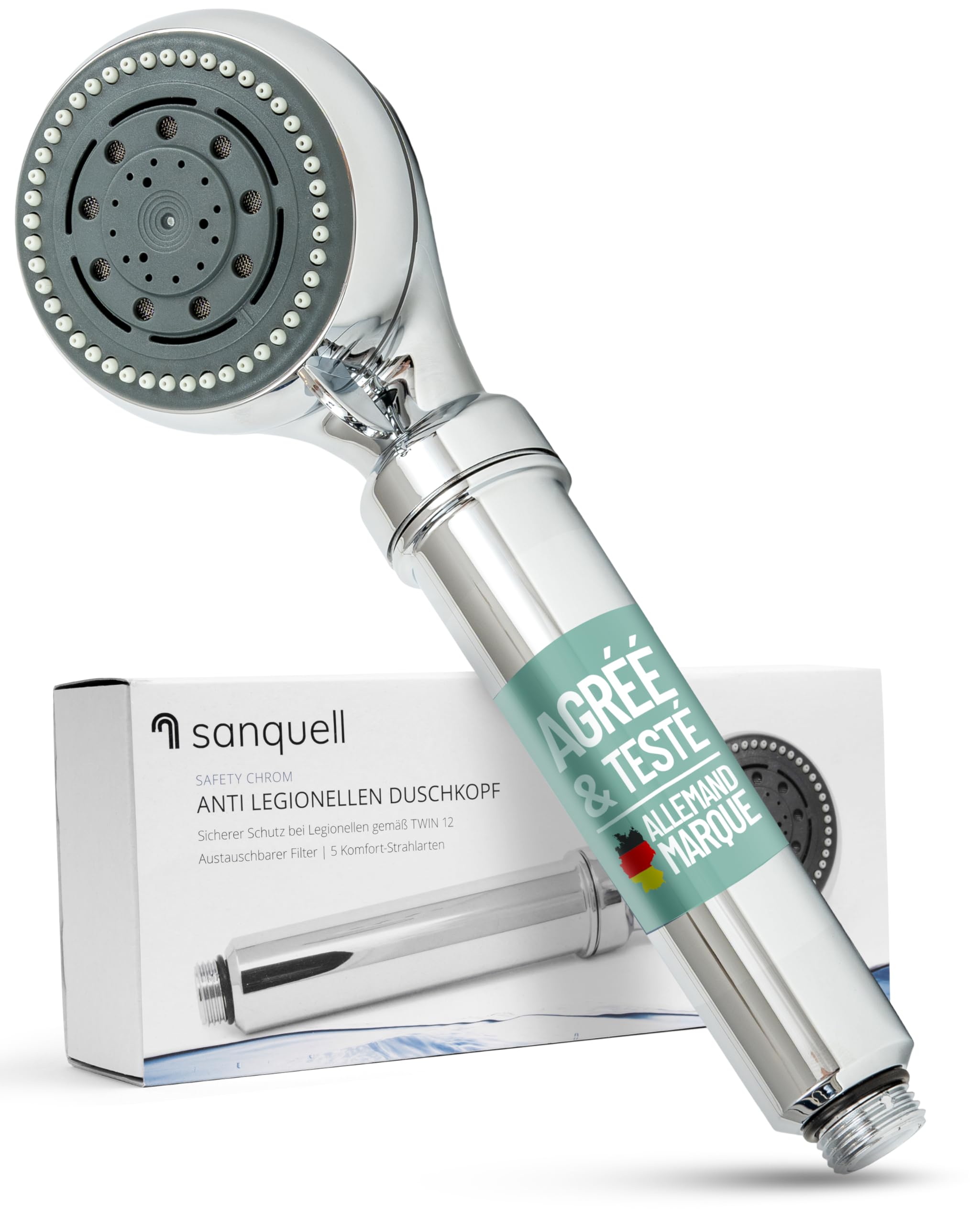pommeau de douche anti légionellose | Filtre fiable les légionelles dangereuses | Installation facile | Discret
