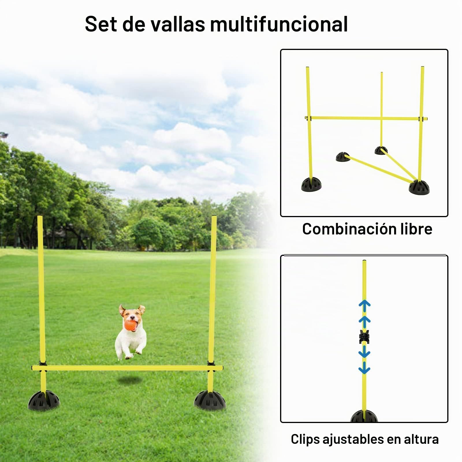 ACXIN Agility Juego de barras de entrenamiento para entrenamiento condicional, multifunción, juego de obstáculos, entrenamiento para saltar, dribing, deportes escolares